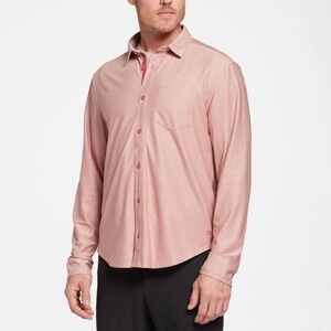 VRST Mens Long Sleeve Button Down Shirt X-Large Pink Red